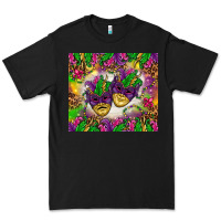 Black Mardi Gras masks tumbler Premium Tee - HowdyJamesFarm