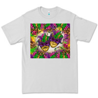 Dove Grey Mardi Gras masks tumbler Premium Tee - HowdyJamesFarm