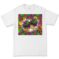 White Mardi Gras masks tumbler Premium Tee - HowdyJamesFarm