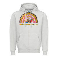 Dove Grey back to school rainbow hello sixth grade Zipper Hoodie - AdoDesignShop