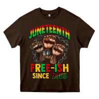 Chocolate Brown juneteenth free ish since 1865 Heavy Core Tee - CowGirlArtShop