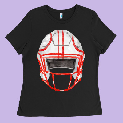Football Helmet Fa Element Ladies Tee Designed By Fadigitalartstudio