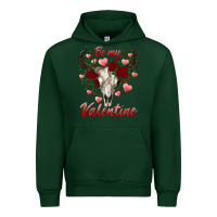 Forest Green be my valentine bull skull Urban Hoodie - RanaPortraitStore