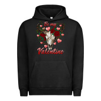 Pigment Black be my valentine bull skull Urban Hoodie - RanaPortraitStore