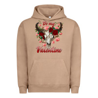 Pigment Burro be my valentine bull skull Urban Hoodie - RanaPortraitStore