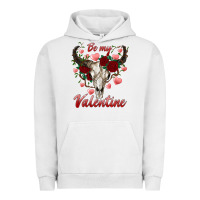 Pigment Lunar Rock be my valentine bull skull Urban Hoodie - RanaPortraitStore