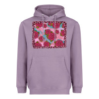Lavender pink rose leopard background Heavyweight Hoodie - JahusDesignShop