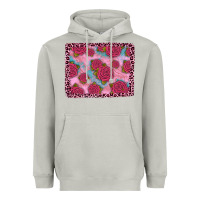 Moon Dust pink rose leopard background Heavyweight Hoodie - JahusDesignShop