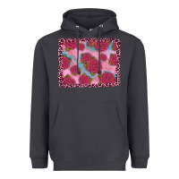Smoke pink rose leopard background Heavyweight Hoodie - JahusDesignShop