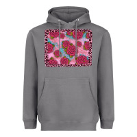 Storm pink rose leopard background Heavyweight Hoodie - JahusDesignShop