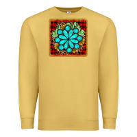 Antique Gold gemstone cactus christmas coaster Premium Sweatshirt - JahusDesignShop