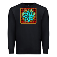 Black gemstone cactus christmas coaster Premium Sweatshirt - JahusDesignShop