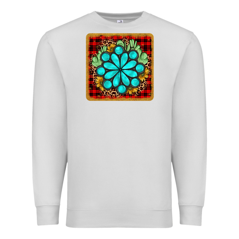 Gemstone Cactus Christmas Coaster Premium Sweatshirt by JahusDesignShop | Teevron