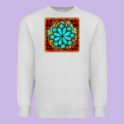 Gemstone Cactus Christmas Coaster Premium Sweatshirt Designed By Jahusdesignshop