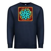 Navy gemstone cactus christmas coaster Premium Sweatshirt - JahusDesignShop