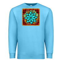 Ocean Blue gemstone cactus christmas coaster Premium Sweatshirt - JahusDesignShop
