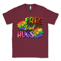 Burgundy Free dad hugs Classic Tee - CowGirlArtShop