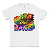 White Free dad hugs Classic Tee - CowGirlArtShop