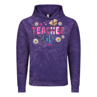 Cloud Purple teacher life Vintage Hoodie - BundleAndBundleShop