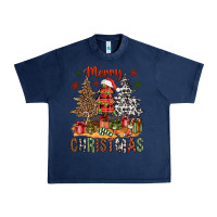 Navy merry christmas with western trees bbs Urban Heavy Tee - BundleAndBundleShop