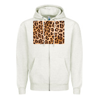 Oatmeal Heather leopard background gold 3200x2400 Zipper Hoodie - AdoDesignShop