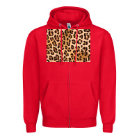 Red leopard background gold 3200x2400 Zipper Hoodie - AdoDesignShop