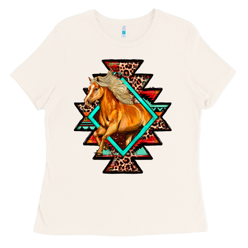 Aztec Symbol White Horse Ladies Tee by FaDigitalArtStudio | Teevron
