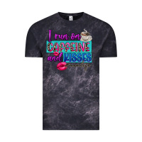 Cloud Black I run on caffeine and kisses Vintage Tee - FaDigitalArtStudio