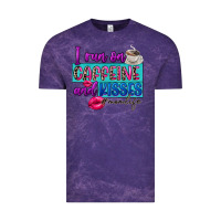 Cloud Purple I run on caffeine and kisses Vintage Tee - FaDigitalArtStudio