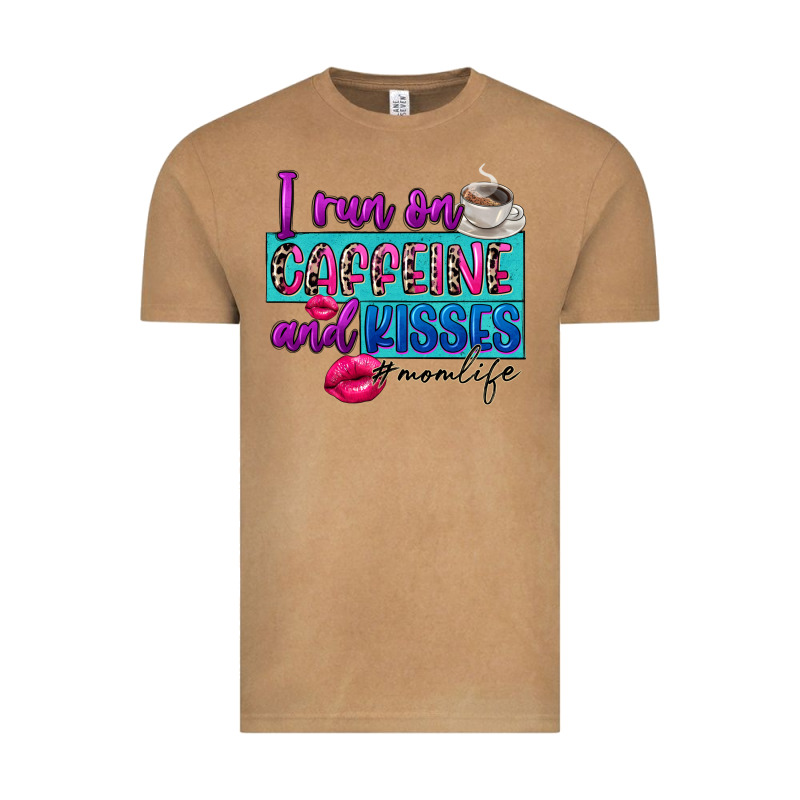 I Run On Caffeine And Kisses Vintage Tee by FaDigitalArtStudio | Teevron