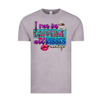 Vintage Zinc I run on caffeine and kisses Vintage Tee - FaDigitalArtStudio