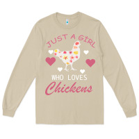 Mushroom Just A Girl Who Love Chickens Long Sleeve Tee - Bettercallsaul