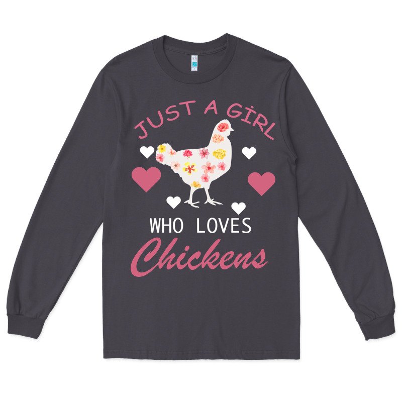 Just A Girl Who Love Chickens Long Sleeve Tee by Bettercallsaul | Teevron