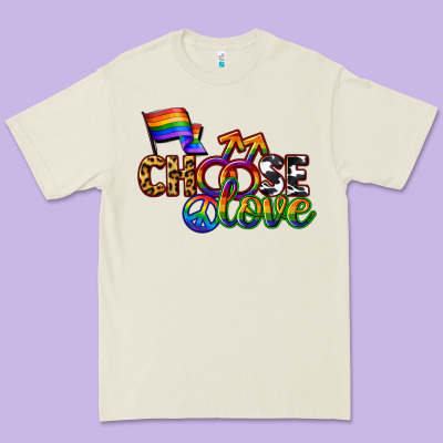 Western Choose Love Premium Tee Designed By Cowgirlartshop