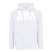 White bad & boujee Heavyweight Hoodie - artisFamous