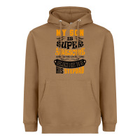 Toasted Coconut My Son Is Super Awesome His Stepdad Heavyweight Hoodie - artisFamous