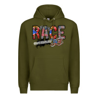 Army Green race girl Premium Hoodie - RacoonDesign