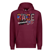 Burgundy race girl Premium Hoodie - RacoonDesign
