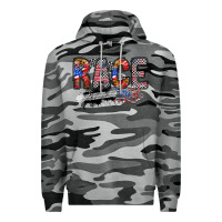 Slate Camo race girl Premium Hoodie - RacoonDesign