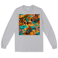 Moon Dust cowboy rodeo seamless pattern Long Sleeve Tee - BundleAndBundleShop