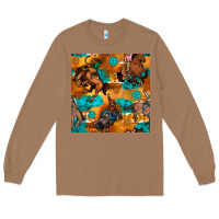 Toasted Coconut cowboy rodeo seamless pattern Long Sleeve Tee - BundleAndBundleShop