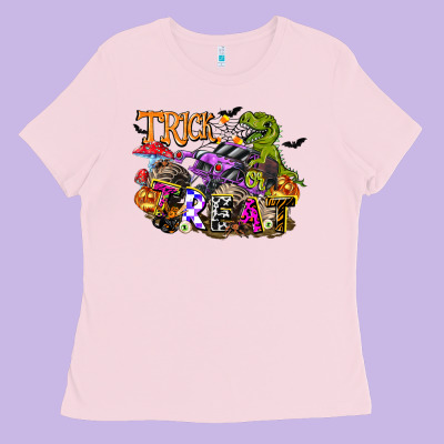 Trick Rawr Treat Ladies Tee Designed By Fadigitalartstudio