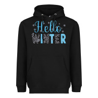 Black hello winter Heavyweight Hoodie - JahusDesignShop