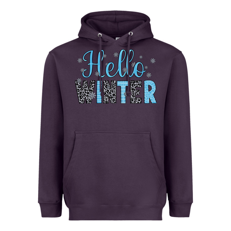 Hello Winter Heavyweight Hoodie by JahusDesignShop | Teevron