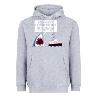 Heather Grey polite jaws Heavyweight Hoodie - artisFamous