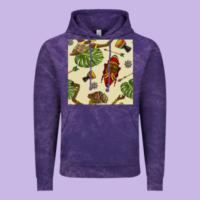 African Woman And Mask Seamless Pattern Vintage Hoodie Designed By Bundleandbundleshop