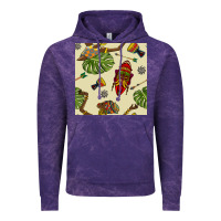 Cloud Purple african woman and mask seamless pattern Vintage Hoodie - BundleAndBundleShop