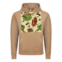 Vintage Coffee african woman and mask seamless pattern Vintage Hoodie - BundleAndBundleShop