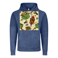 Vintage Denim african woman and mask seamless pattern Vintage Hoodie - BundleAndBundleShop