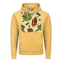 Vintage Mustard african woman and mask seamless pattern Vintage Hoodie - BundleAndBundleShop